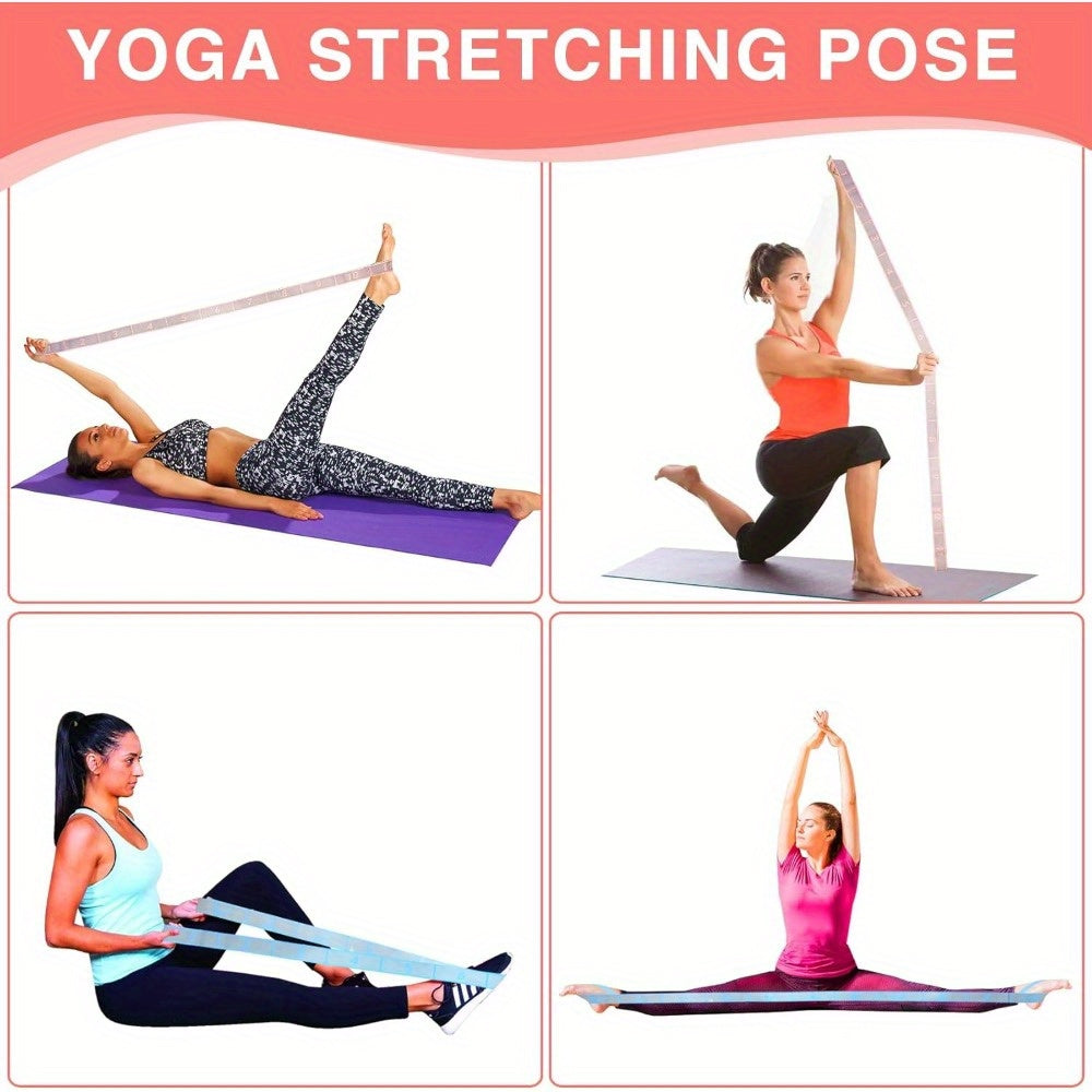 2 Pack of Stretch Resistance Bands for Exercise, Elastic Yoga Stretching Strap with Loops, Stretch Straps for Physical Therapy, Pilates Stretch Band, Elastic Exercise Bands, Leg Stretching Strap, Cheap Stuff